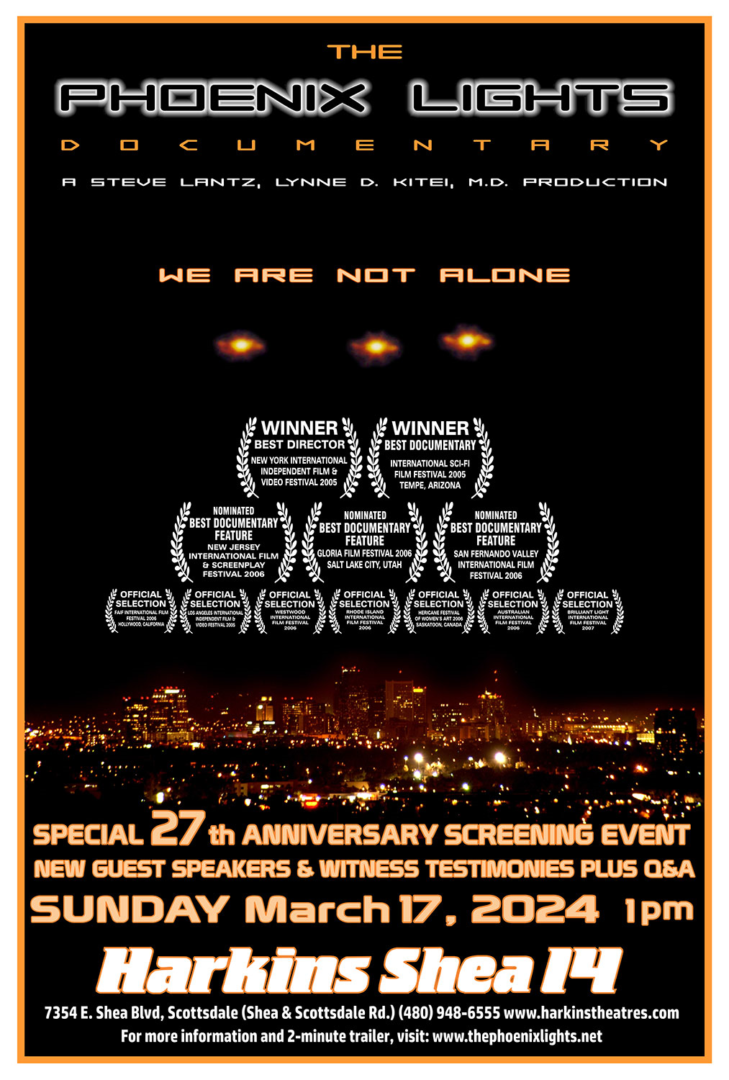 Phoenix Lights documentary 27th anniversary screening.