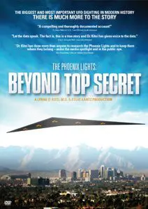 Here's an alt tag for the image: Phoenix Lights: Beyond Top Secret documentary poster.