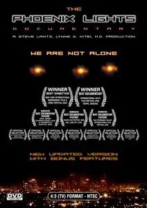 Here are a few alt text options under eight words: * **Phoenix Lights documentary DVD cover** * **Phoenix Lights: We Are Not Alone** * **Documentary: Phoenix Lights DVD** I recommend the first option as it is the most descriptive and concise.