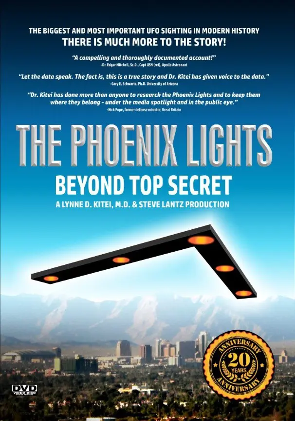 A book cover with the title of the phoenix lights